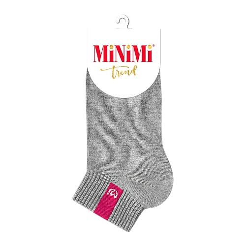 MINIMI Trend 4211 Носки женские с эмблемой Grigio Melange 0 minimi trend 4209 носки женские высокая резинка menta 0