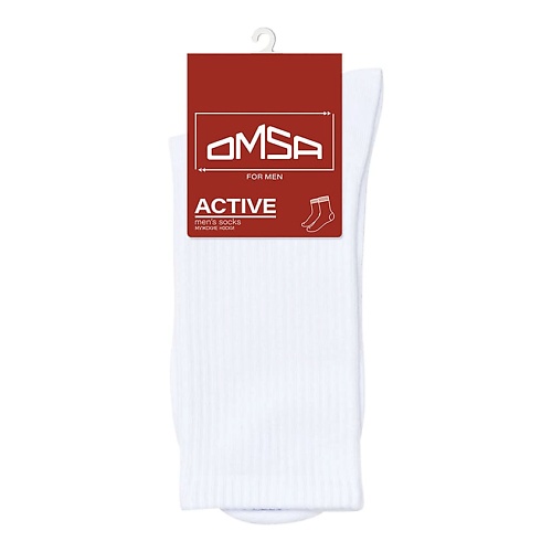 OMSA Active 116 Носки мужские высокая резинка Bianco 0 omsa active 101 подследники мужские nero 0