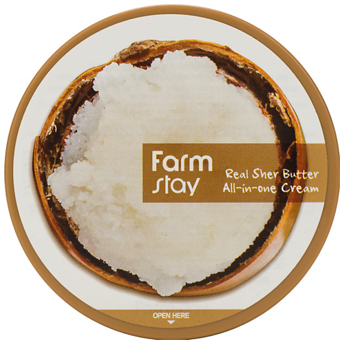 FARMSTAY Крем для лица и тела с маслом ши многофункциональный Real Shea Butter All-In-One Cream
