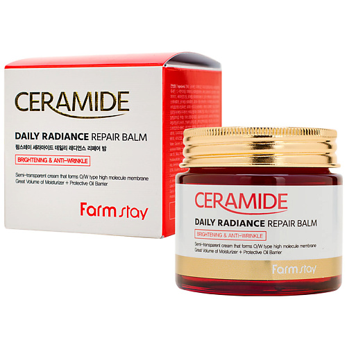 Крем для лица FARMSTAY Крем-бальзам для лица укрепляющий c керамидами Ceramide Daily Radiance Repair Balm бальзам для лица skin proud бальзам для лица универсальный everything balm