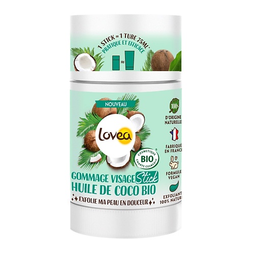 LOVEA Скраб для лица с кокосовым маслом menoage насыщенный крем для лица с пребиотиком и ремесленным маслом семян малины 50