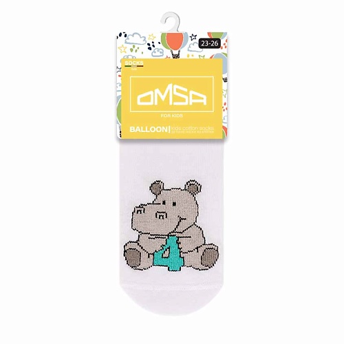 Носки OMSA Kids 21P70 Носки детские цифры Bianco носки omsa kids 21p70 носки детские цифры grigio chiaro