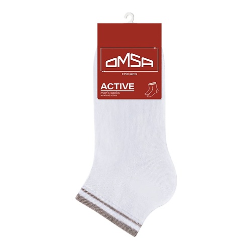 OMSA Active 105 Носки мужские укороченные Bianco 0 omsa active 116 носки мужские высокая резинка bianco 0