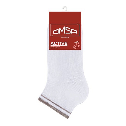 

OMSA Active 105 Носки мужские укороченные Bianco 0, Active 105 Носки мужские укороченные Bianco