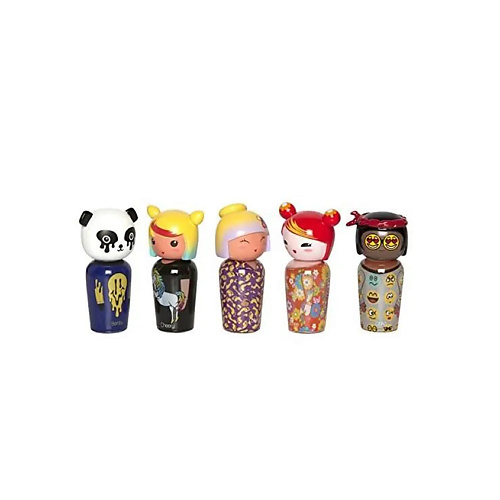 KOKESHI Набор миниатюр Bamboo, Cheery, Tonka, Litchee, Lotus