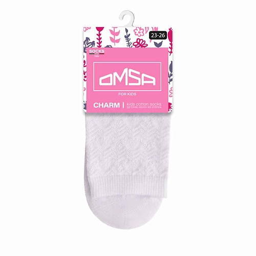 OMSA Kids 22A02 Носки детские ажур Bianco 0 omsa kids 21c01 носки детские супер укороченные menta 0