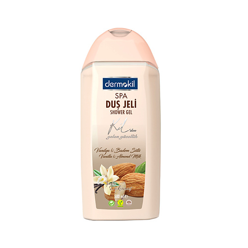 Гель для душа DERMOKIL Гель для душа с ванилью и миндалем Vanilla&Almond Milk Shower Gel гель для душа go vegan натуральный almond milk