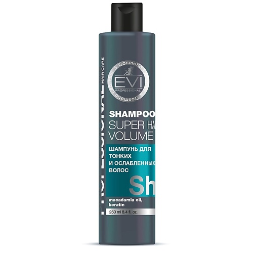 Шампунь для волос EVI PROFESSIONAL Шампунь Объем и сила для тонких и ослабленных волос Professional Salon Hair Care Shampoo Super Hair Volume фотографии