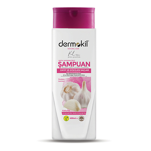 DERMOKIL Шампунь для слабых и выпавших волос чесночный Natural Garlic Extract Shampoo