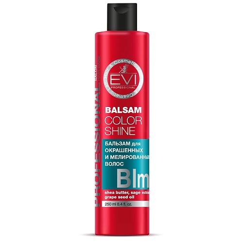Бальзам для волос EVI PROFESSIONAL Бальзам-ополаскиватель Интенсивный уход для окрашенных и мелированных волос Professional Salon Hair Care Balsam Color Shine
