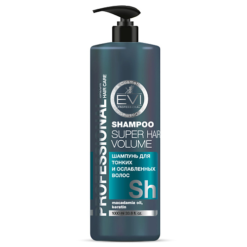 Шампунь для волос EVI PROFESSIONAL Шампунь Объем и сила для тонких и ослабленных волос Professional Salon Hair Care Shampoo Super Hair Volume цена