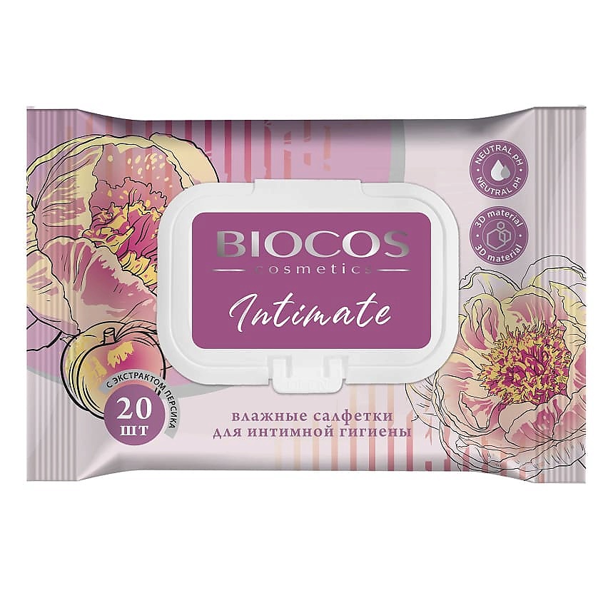 BIOCOS Влажные салфетки для интимной гигиены с клапаном Intimate купить ...