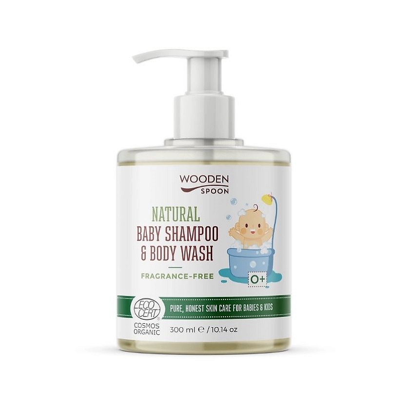 WOODEN SPOON Шампунь и гель для душа 2в1 для детей без запаха Fragrance ...