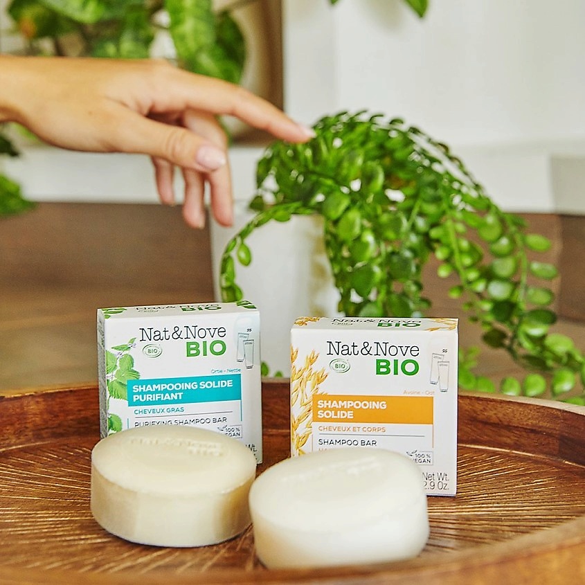 KERANOVE Твердый очищающий шампунь для жирных волос Nat & Nove Bio Shampoo Bar – фото 4