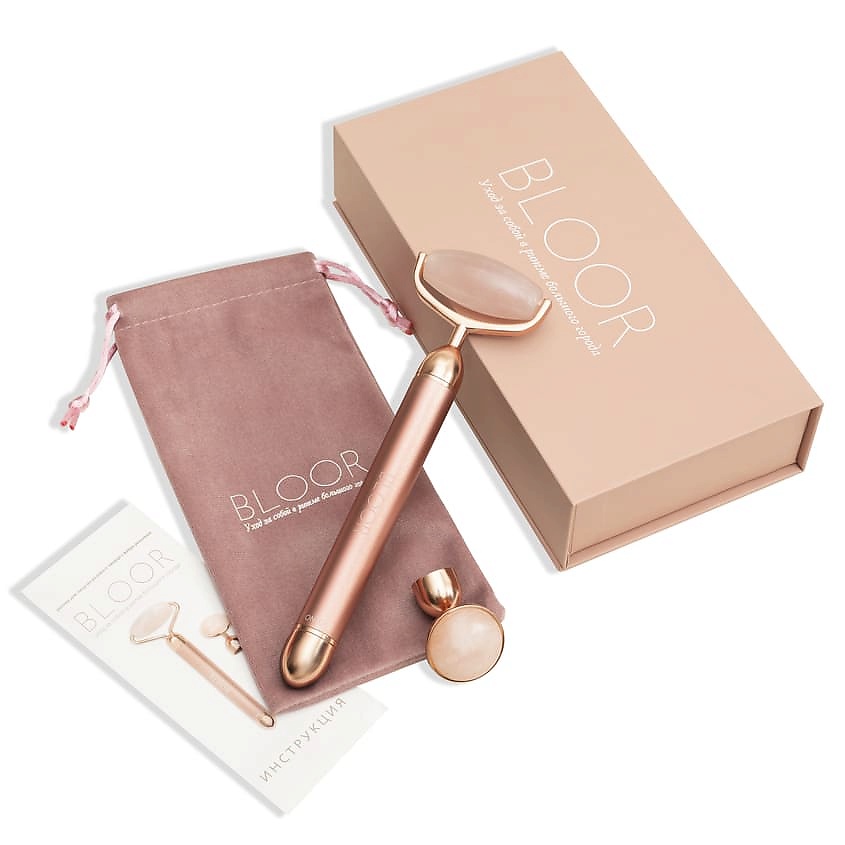 

BLOOR Кварцевый роллер для лица с вибрацией, розовый Vibrating Quartz Roller for Facial Massage Pink, Кварцевый роллер для лица с вибрацией, розовый Vibrating Quartz Roller for Facial Massage Pink