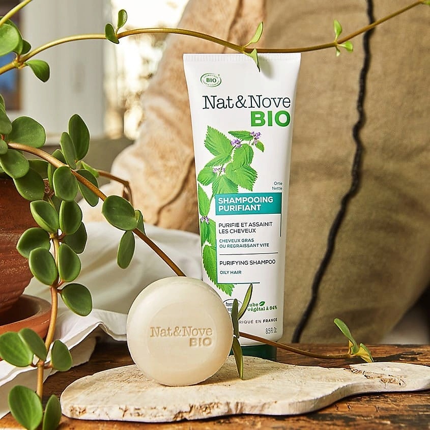 KERANOVE Твердый очищающий шампунь для жирных волос Nat & Nove Bio Shampoo Bar – фото 2