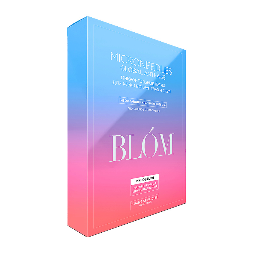 BLOM Микроигольные патчи с экстрактом красного клевера для омоложения кожи Global Anti-Age, фото 4