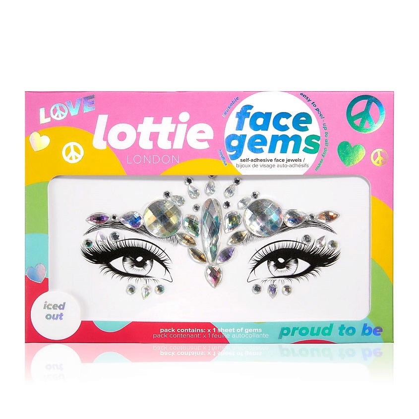 Изображение товара LOTTIE LONDON Стразы для лица, Iced Out