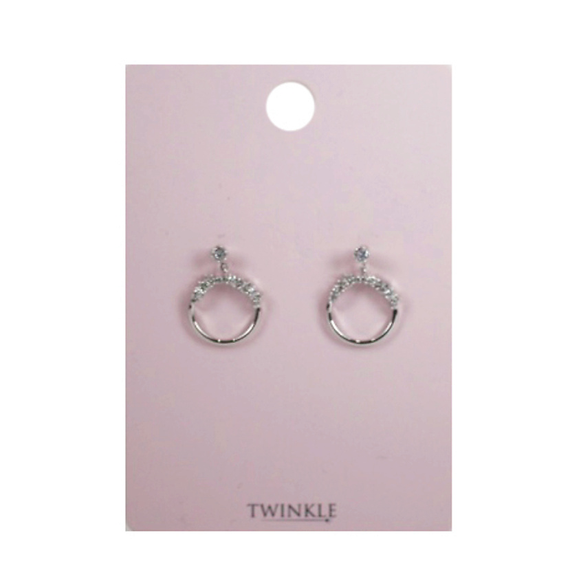Изображение товара Серьги Twinkle Round Stone - женские бижутерийные украшения