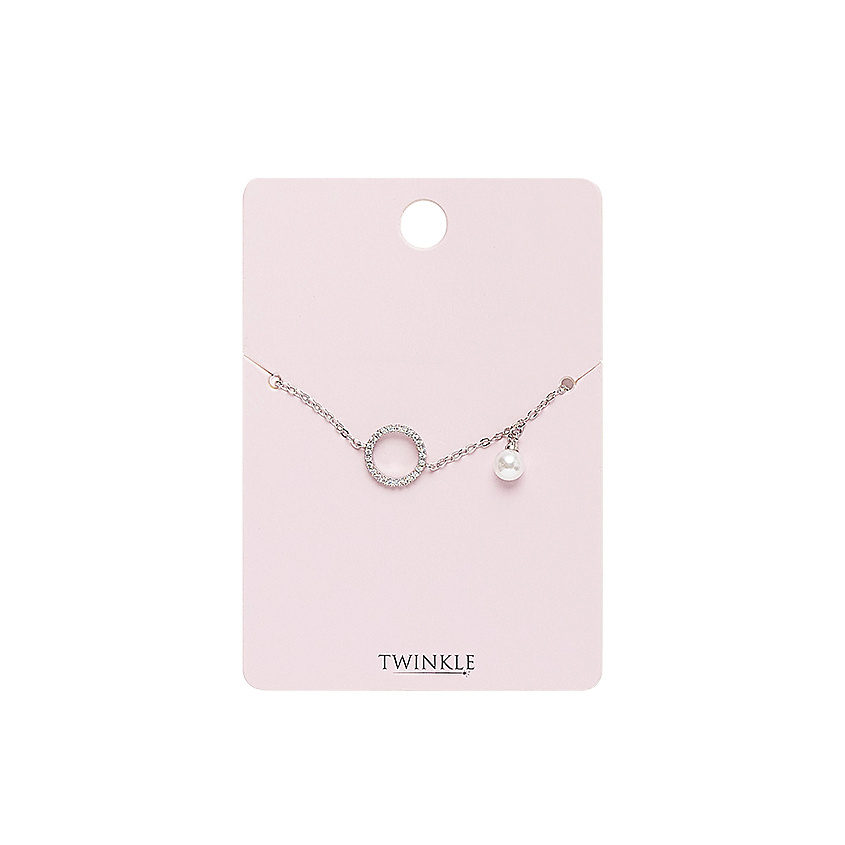 Изображение товара Браслет TWINKLE Round+Pearl жемчуг и камни женский стильный аксессуар