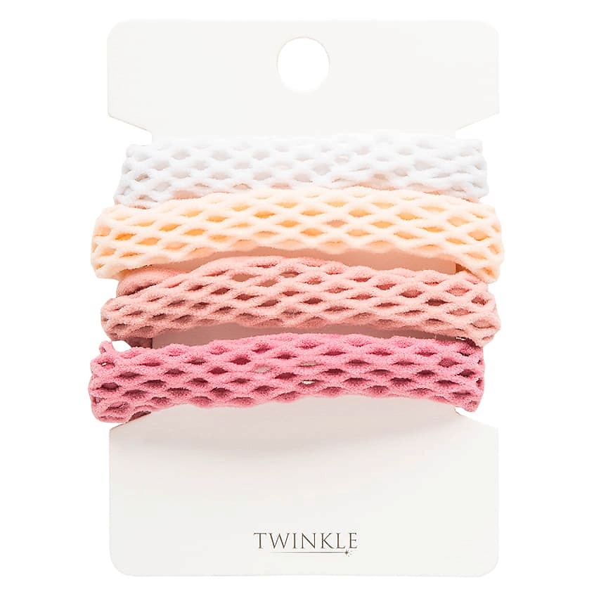 Изображение товара Набор резинок для волос TWINKLE WHITE AND PINK 4 шт комфорт и яркость