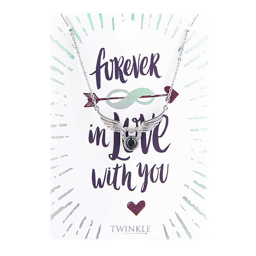 Изображение товара Подвеска с цепочкой Twinkle TO BELOVED ONE - выразительный аксессуар с камнем и романтическим посла