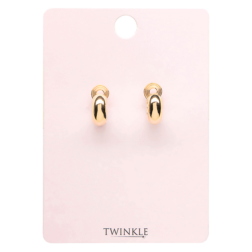Изображение товара TWINKLE Серьги-клипсы GOLDEN RINGS 1 пара стильное украшение для случайных и праздничных образов