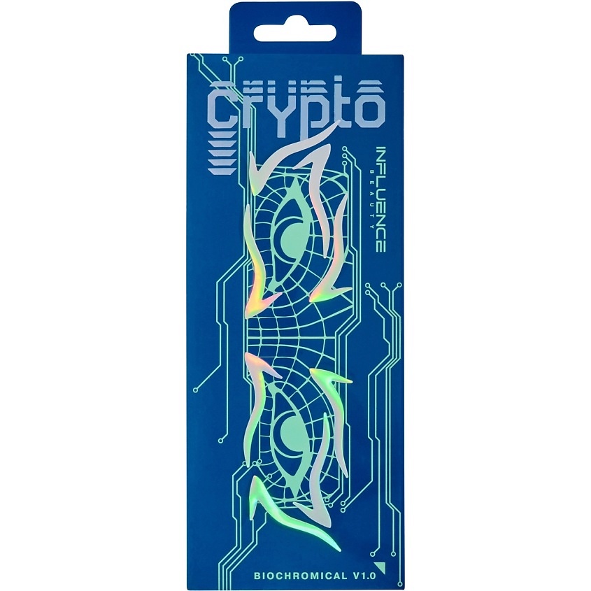 Изображение товара INFLUENCE BEAUTY Наклейки для макияжа "CRYPTO" голографические, V1, 8 шт.