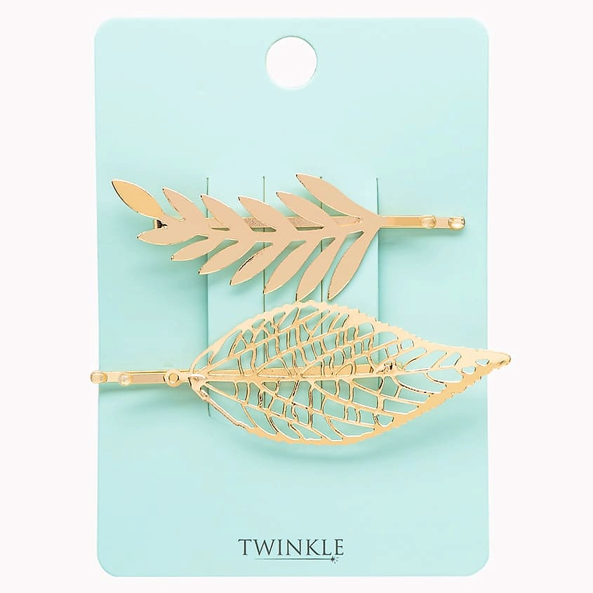 Изображение товара TWINKLE Заколки-невидимки для волос LEAVES, 2 шт.