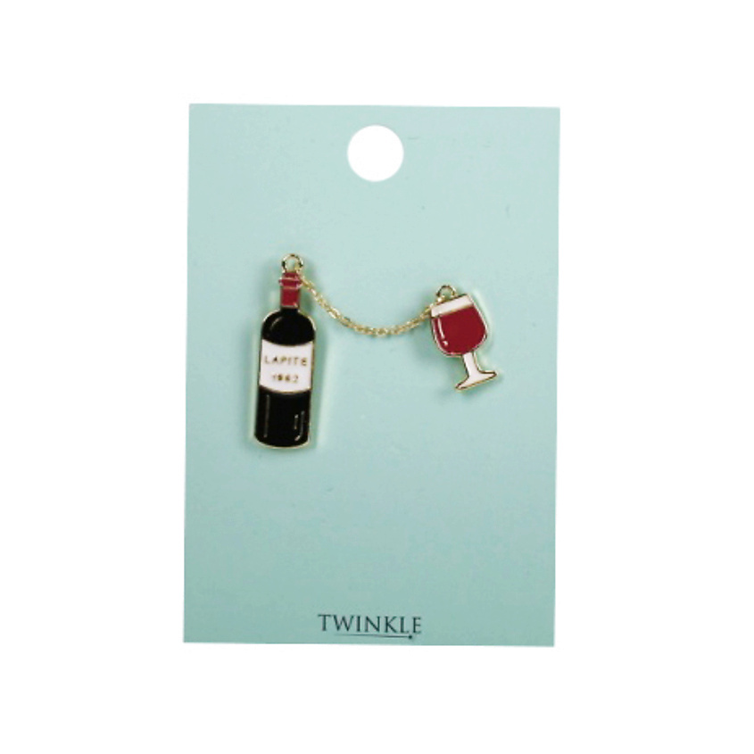 Изображение товара Брошь TWINKLE Wine+glass для женщин молодежный стиль аксессуар подарок