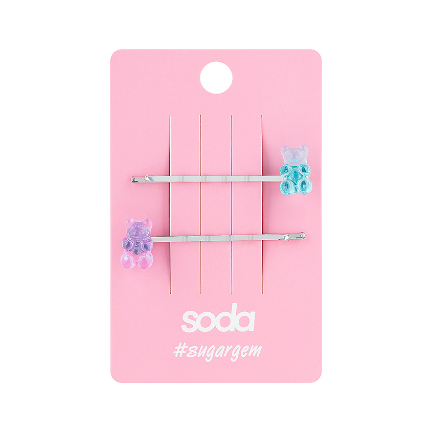 Изображение товара SODA Набор заколок-невидимок JELLY BEARS #sugargem, 2 шт.