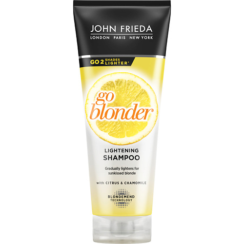 JOHN FRIEDA Шампунь осветляющий для натуральных, мелированных и окрашенных светлых волос Sheer Blonde Go Blonder