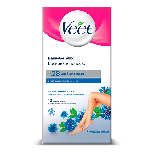 

VEET Полоски восковые для депиляции для чувствительной кожи, Полоски восковые для депиляции для чувствительной кожи