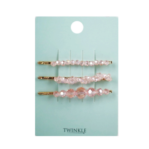 TWINKLE Заколки для волос Pink Stones лэтуаль sophisticated щётка для волос sophisticated egg pink