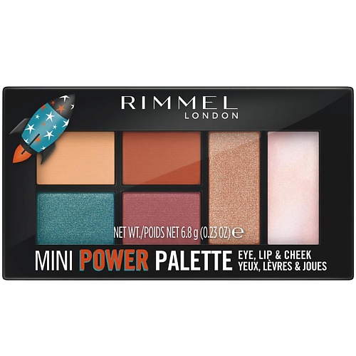 RIMMEL Универсальная палетка Mini Power Palette ruby rose палетка хайлайтеров glowing mini kit