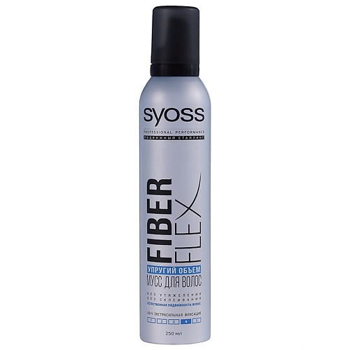 SYOSS Мусс для укладки волос FIBERFLEX Упругий Объем wella shockwaves лак для укладки волос sleek n shine экстрасильной фиксации