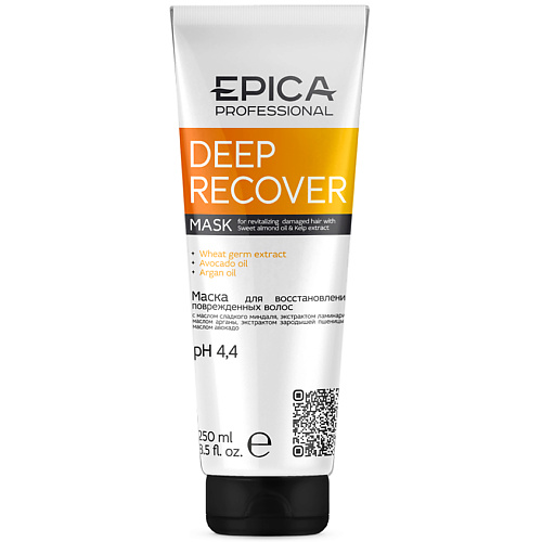 Маска для волос EPICA PROFESSIONAL Маска для восстановления повреждённых волос Deep Recover маска для волос derma e маска для волос увлажняющая recover