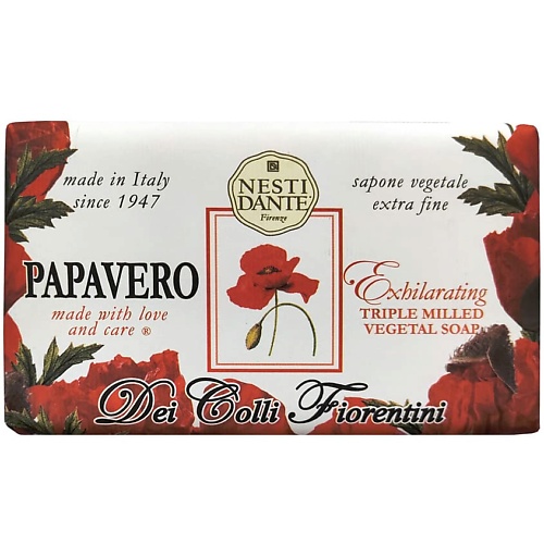 NESTI DANTE Мыло Dei Colli Fiorentini Intoxicating Poppy nesti dante мыло romantica royal lily and narcissus