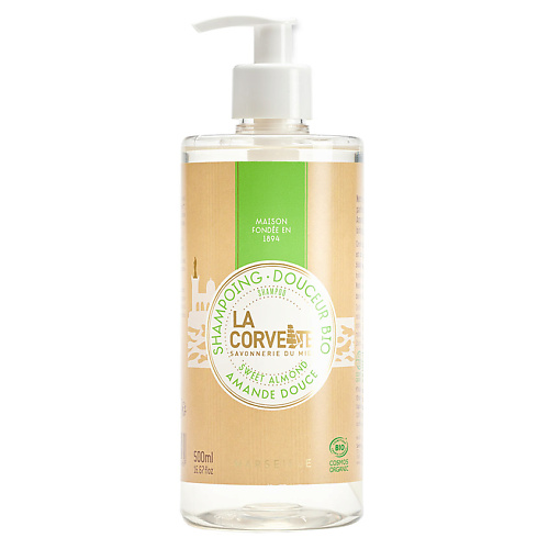 LA CORVETTE Шампунь органический для всех типов волос Сладкий Миндаль Marseille Sweet Almond Shampoo