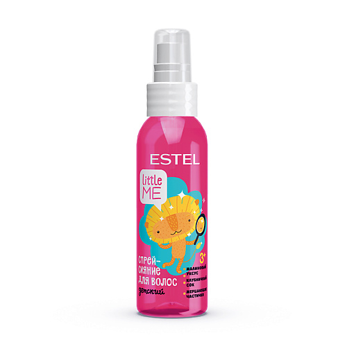 детский спрей сияние для волос estel professional little me kids glossy hair spray 100 мл Спрей для ухода за волосами ESTEL PROFESSIONAL Спрей-сияние для волос детский Little Me