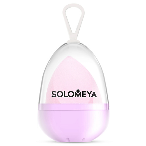 SOLOMEYA Косметический спонж для макияжа со срезом лиловый Flat End blending sponge lilac