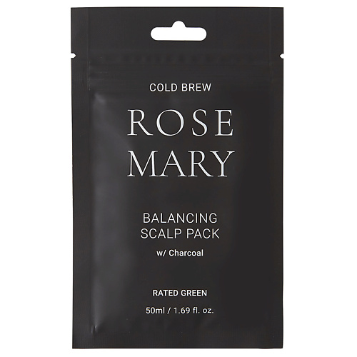 увлажняющая маска для кожи головы с соком гибискуса rated green cold brew hibiscus moisturizing scalp pack w honey 50 мл Маска для волос RATED GREEN Восстанавливающая маска для кожи головы с соком розмарина (мини-формат) Rose Mary Blancing Scalp Pack