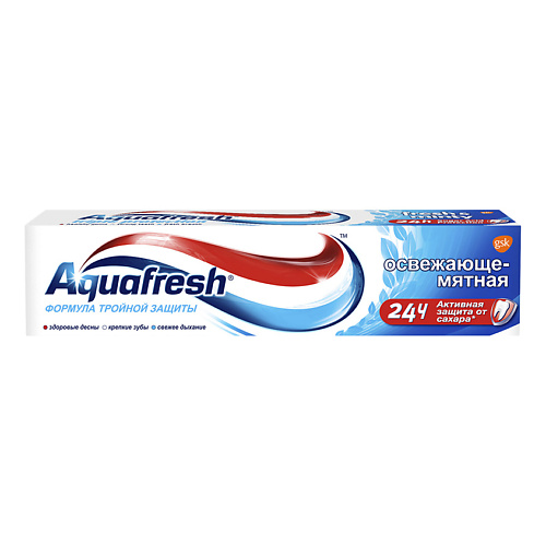 AQUAFRESH Зубная паста Освежающе-мятная aquafresh зубная паста освежающе мятная