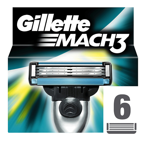GILLETTE Сменные кассеты для мужской бритвы Gillette Mach3 кассеты для станка gillette mach3 6 шт