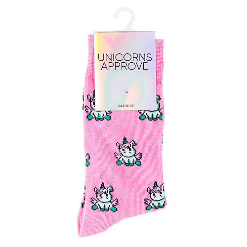 unicorns approve носки женские модель doughnut марки розовый UNICORNS APPROVE Носки женские, модель: JACKIE, цвет: розовый