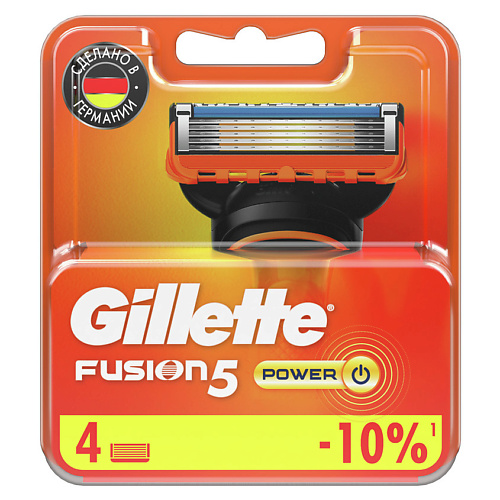 Кассета для станка GILLETTE Сменные кассеты для бритья Fusion Power мой выбор сменные кассеты для бритья 4 шт совместимы с gillette fusion