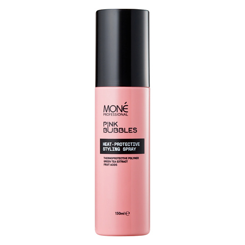 цена Спрей для укладки волос MONE PROFESSIONAL Спрей для волос термозащитный Pink Bubbles