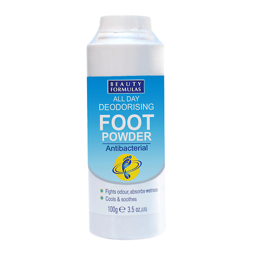 BEAUTY FORMULAS Тальк для ног дезодорирующий All Day Deodorising Foot Powder