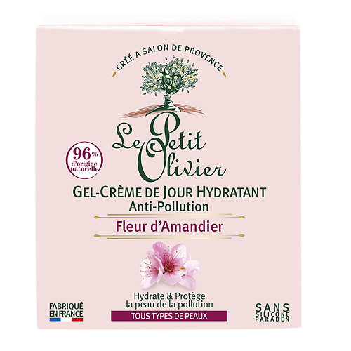 Крем для лица LE PETIT OLIVIER Гель-крем для лица дневной с цветками миндального дерева Защита от агрессивных факторов окружающей среды Fleur d'Amandier Gel-Crème le labo fleur d oranger 27 shower gel