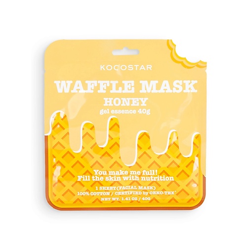 

KOCOSTAR Питательная вафельная маска для лица «Медовое удовольствие» Waffle Mask Honey, Питательная вафельная маска для лица «Медовое удовольствие» Waffle Mask Honey